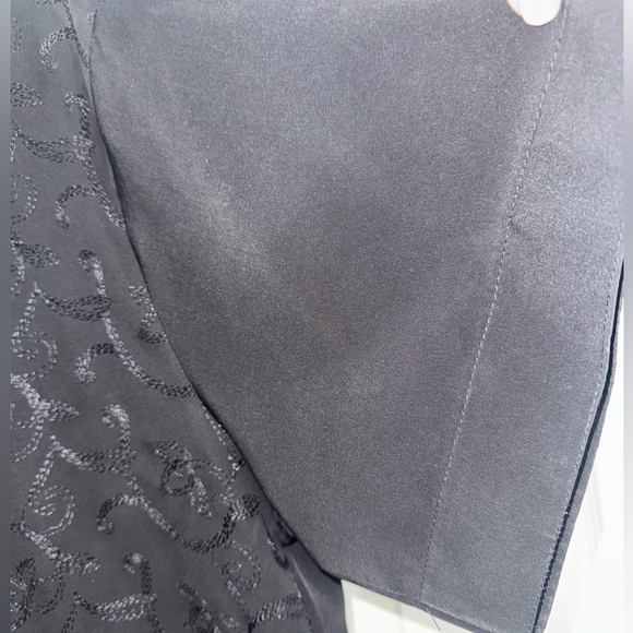 Versace Intensive Black Silk Jacquard Vintage Shirt Medusa Buttons Size 1X Y2K - Picture 8 of 14